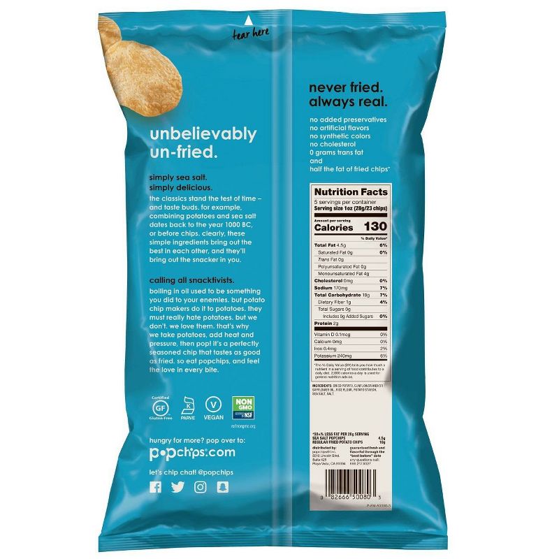 Popchips Sea Salt - 5oz