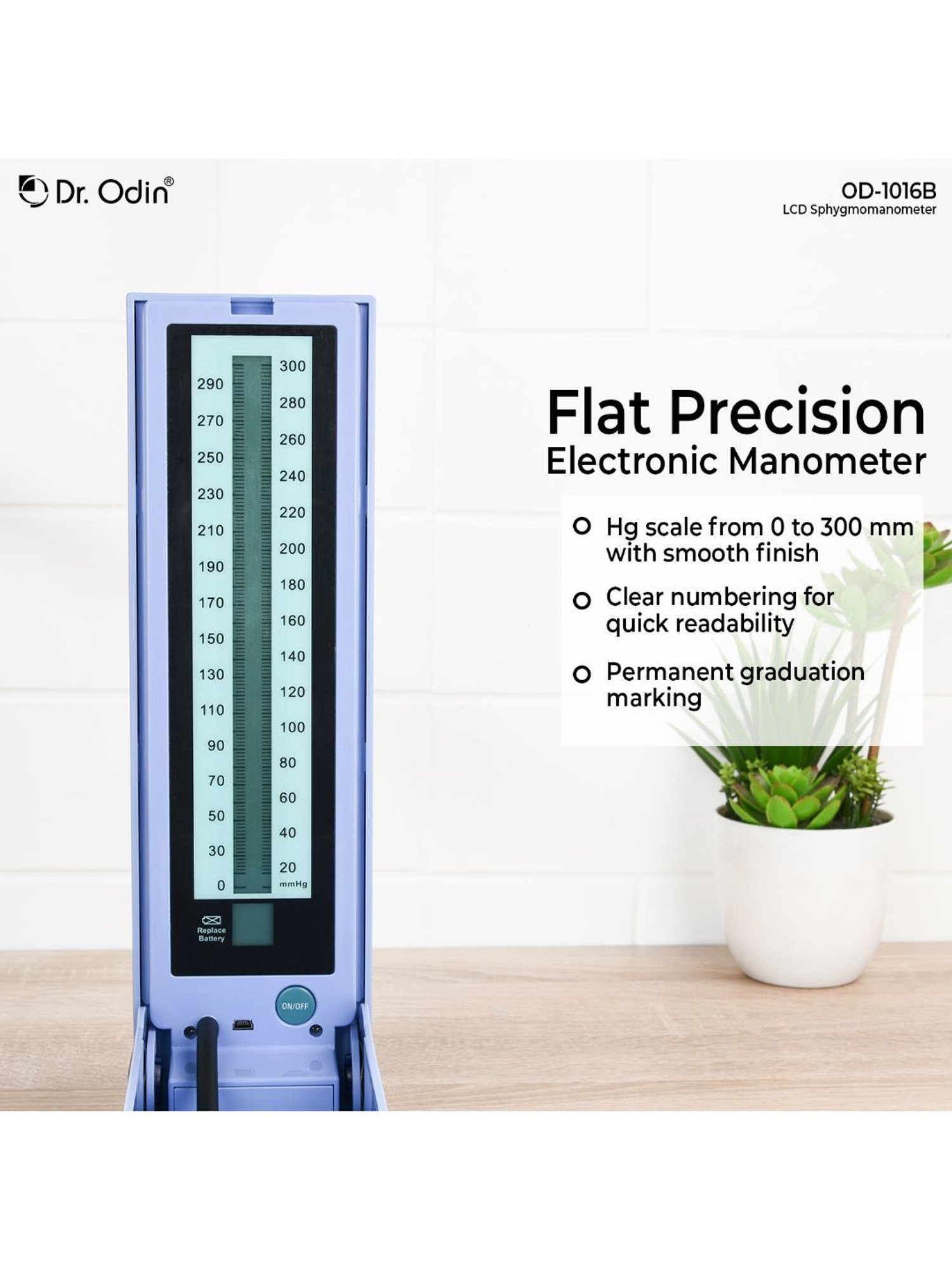 Dr. Odin OD-1016B Mercury-Free Sphygmomanometer (Blue)