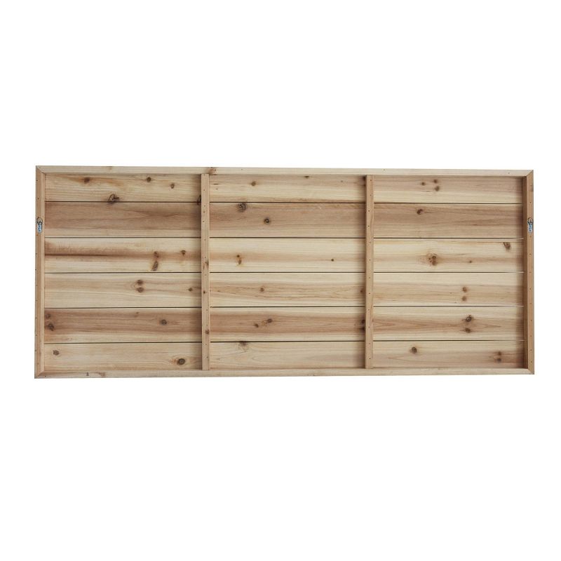 19" x 45" Ornate Pattern Print on Planked Wood Wall Sign Panel Blue - Gallery 57