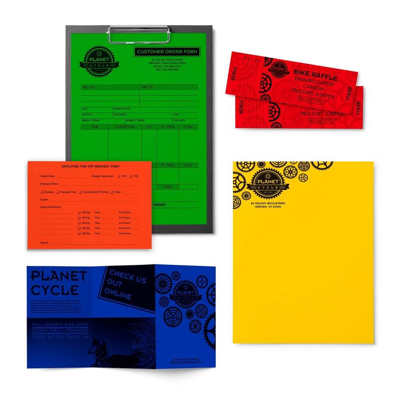 100 Sheet Astrobrights 5-Color Primary Colored Paper