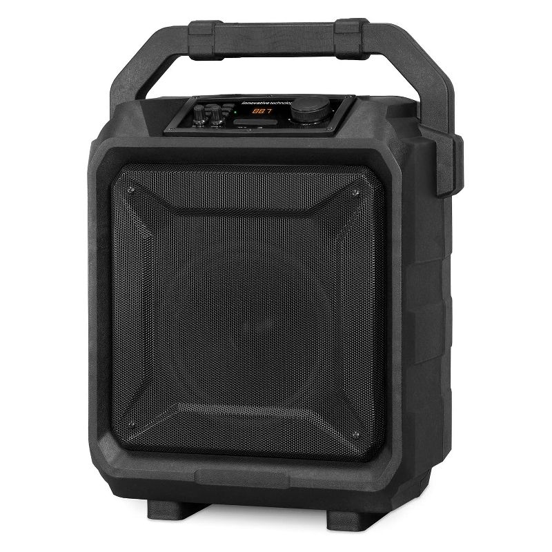 Innovative Technology Portable Wireless Outdoor Bluetooth Tailgate Party Speaker with Trolley, Black