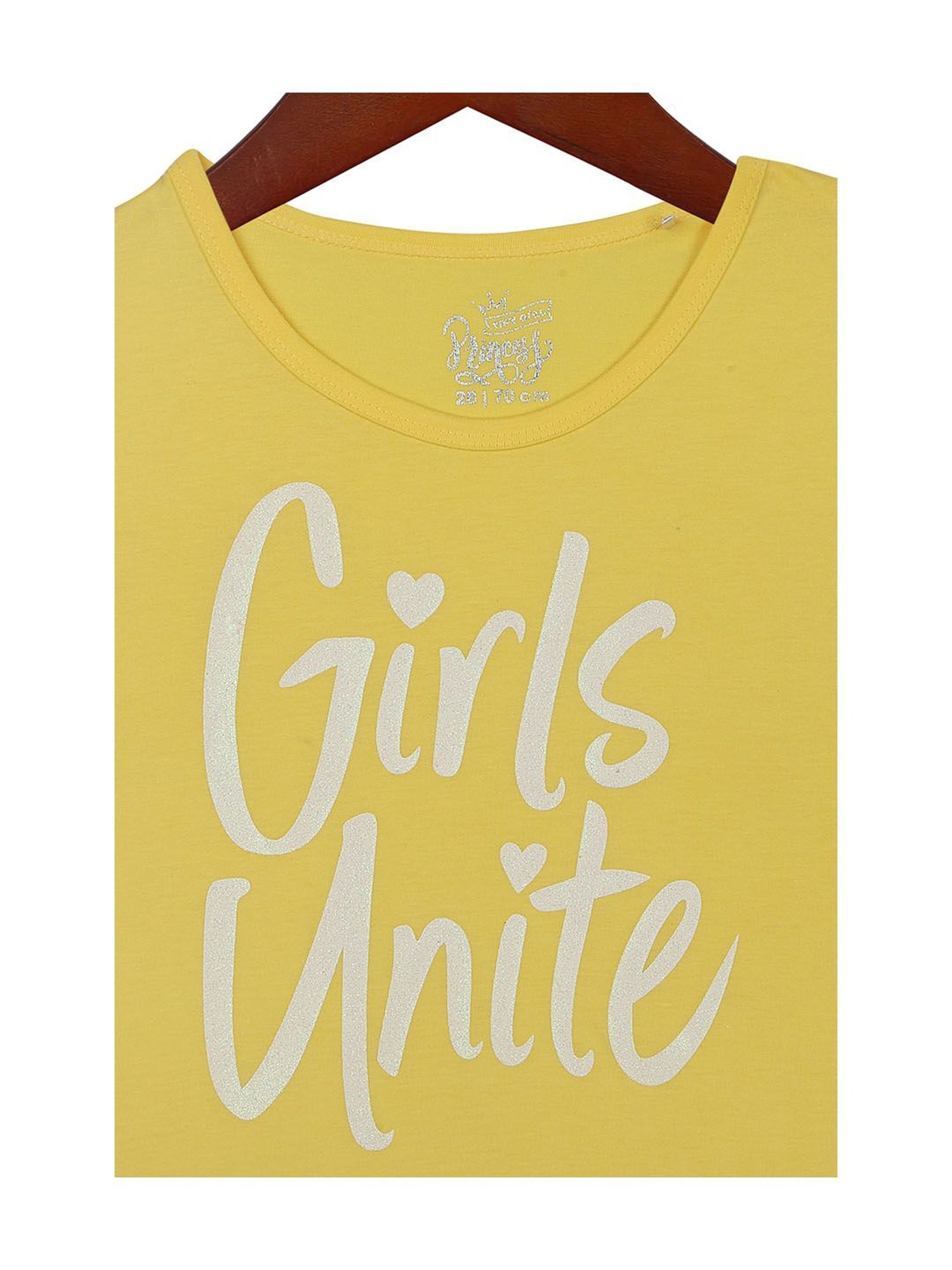 Tiny Girl Yellow Graphic Print Top
