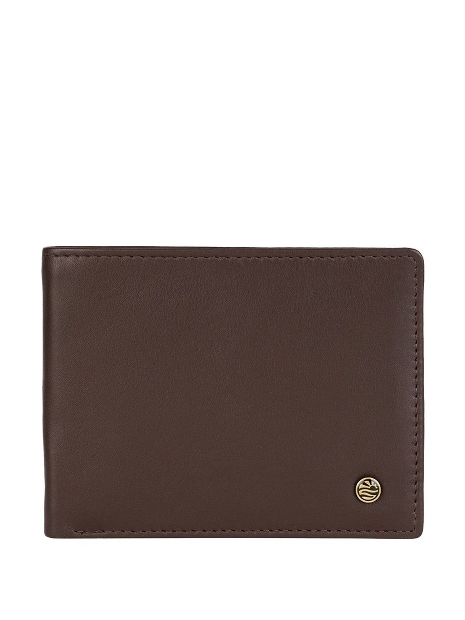 PERQUISITE Brown Casual Leather Bi-Fold Wallet for men