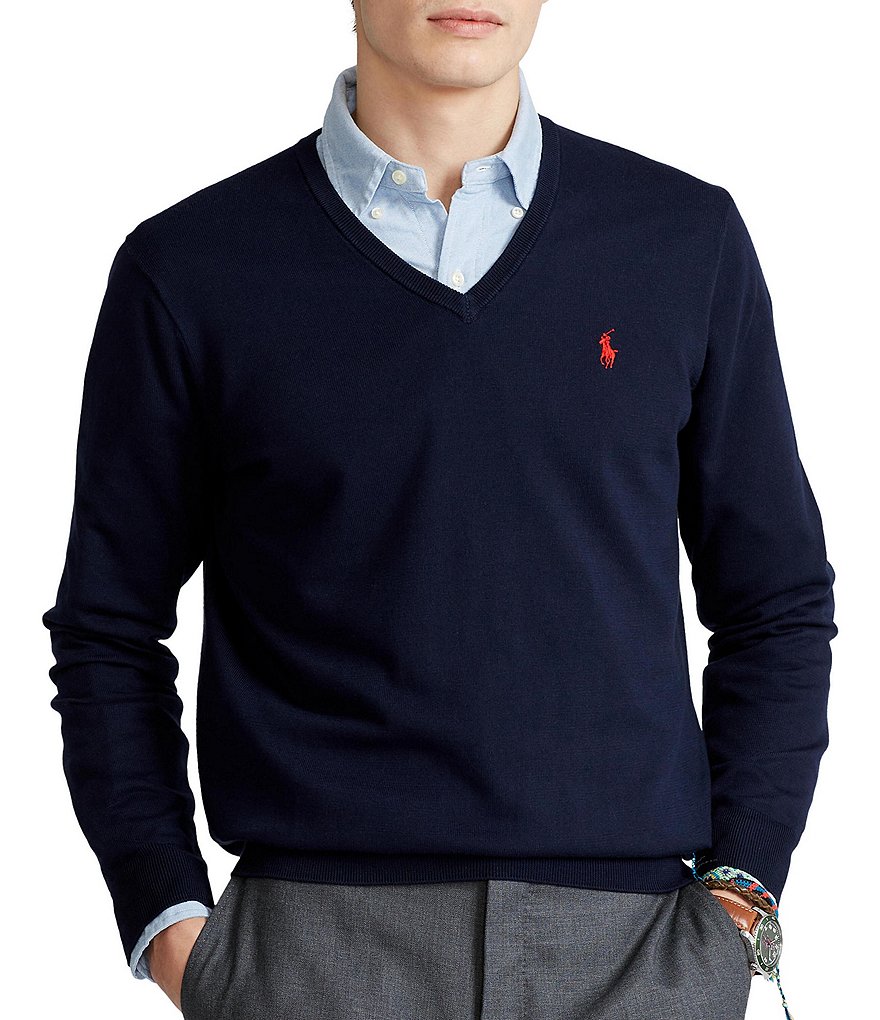 Polo Ralph Lauren Solid V-Neck Sweater