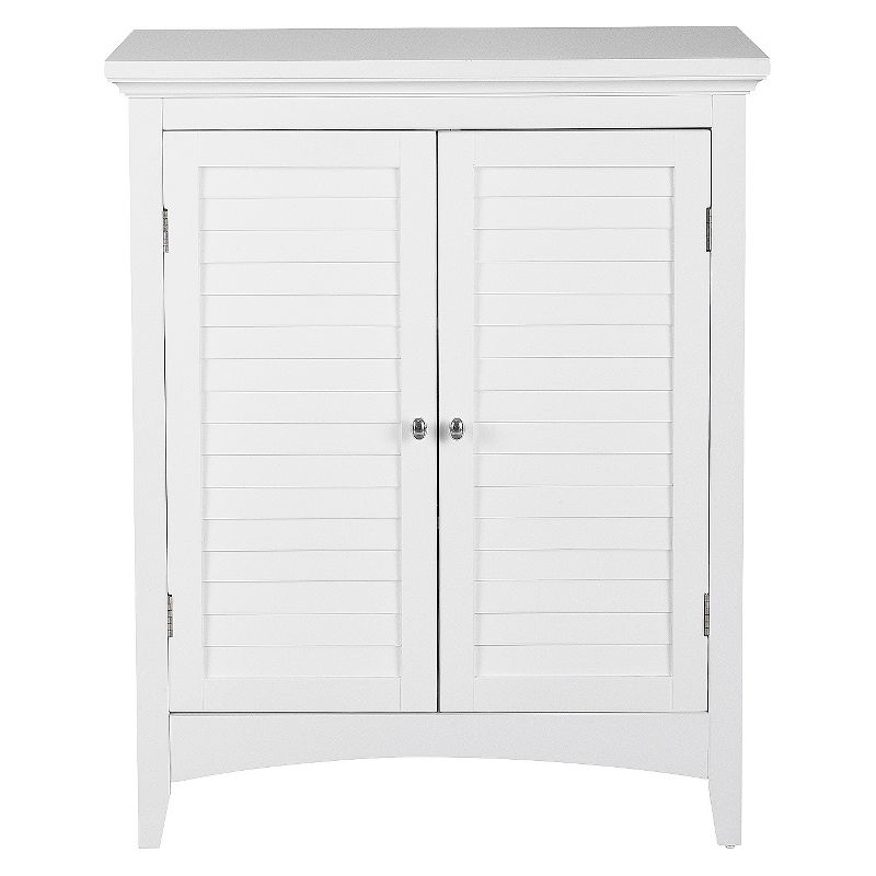 Elegant Home Fashion Slone 2 Door Shuttered White Floor Cabinet