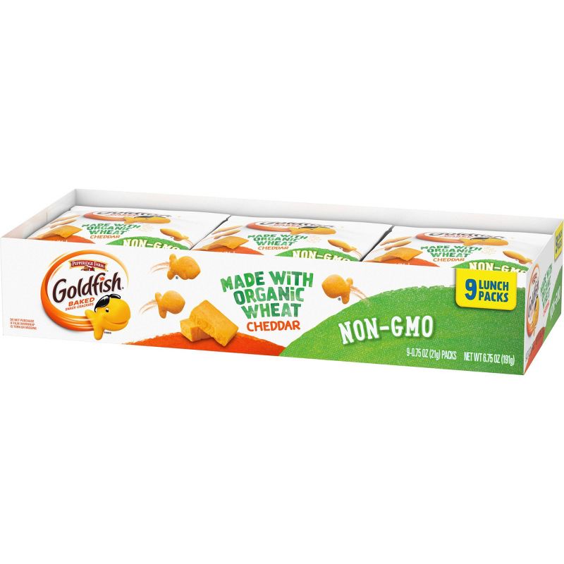 Pepperidge Farm Goldfish Organic Wheat Cheddar Crackers - .75oz/9ct