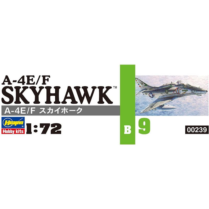 Hasegawa 00239 A-4E/F Skyhawk Fighter Jet Aircraft 1/72 Scale Plastic Model Kit