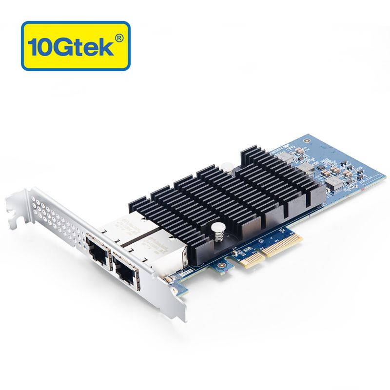 10Gb PCI-E NIC Network Card, Dual Copper RJ45 Port, PCI Express Ethernet LAN Adapter Support Windows Server/Linux/ESX, Compare to Intel X550-T2