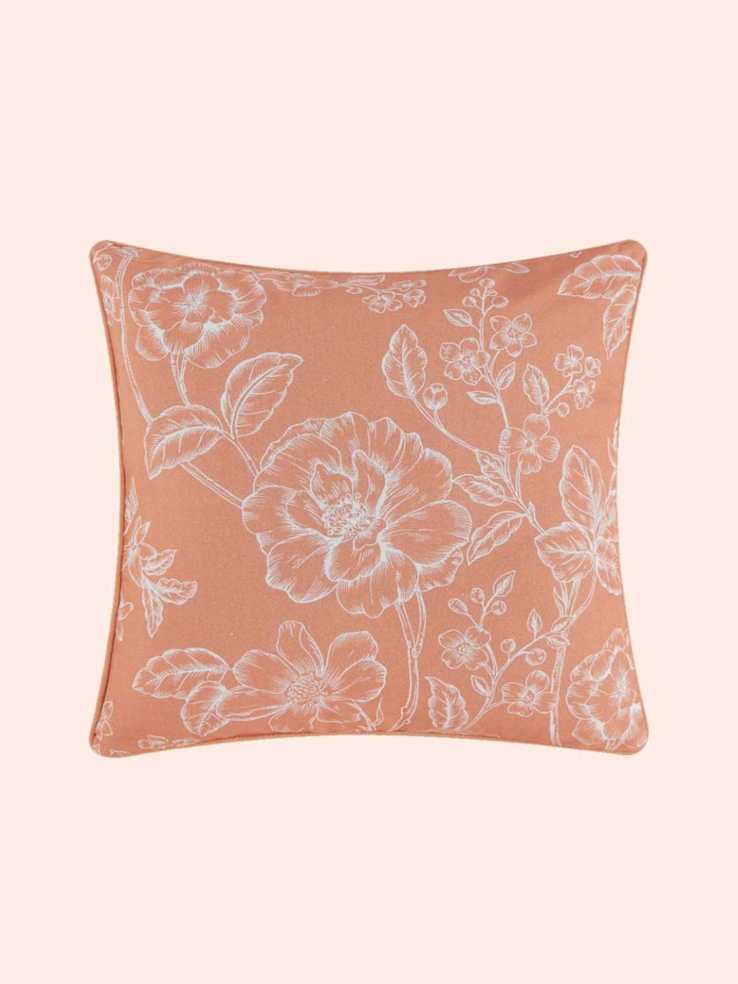 Living Scapes by Pantaloons Pink Cotton Cushion Cover