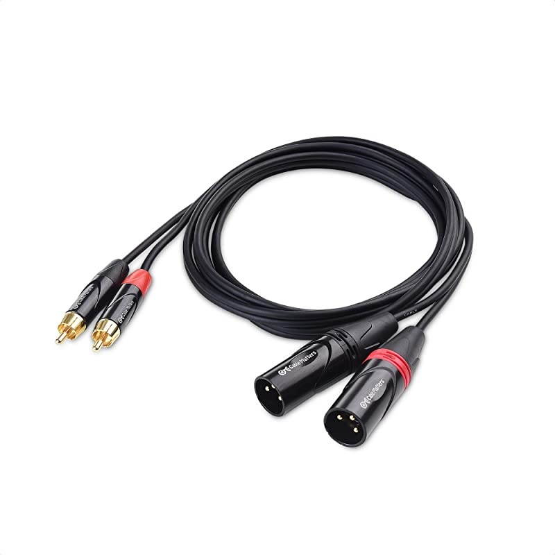 Dual RCA to XLR Unbalanced Interconnect 2 RCA to XLR Male 10 Feet