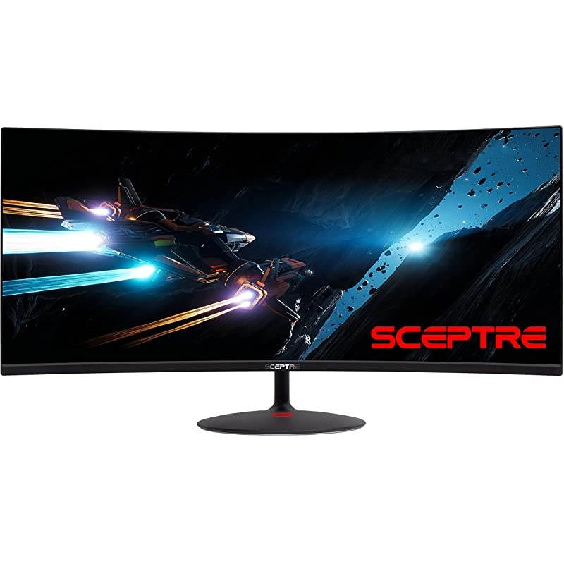 34-inch Curved UltraWide 21: 9 Creative LED Monitor 2560x1080 Frameless HDMI DisplayPort Up to 100Hz, Machine Black 2020 (C345W-2560UN)