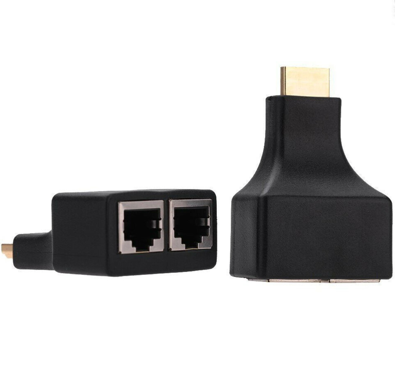 2x 1080p HDMI to Dual Port RJ45 Network Cable Extender by Cat 5 e /6