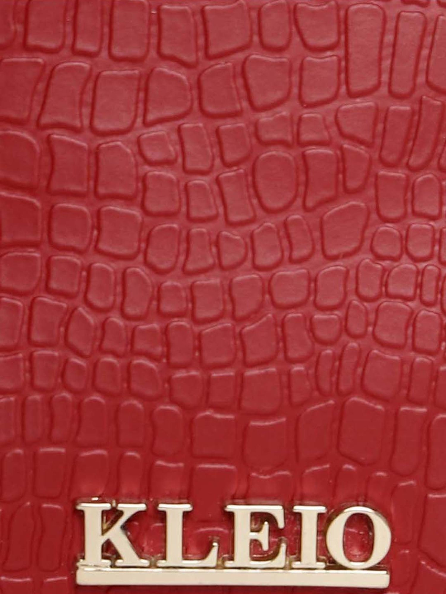 KLEIO Red Textured Mobile Pouch