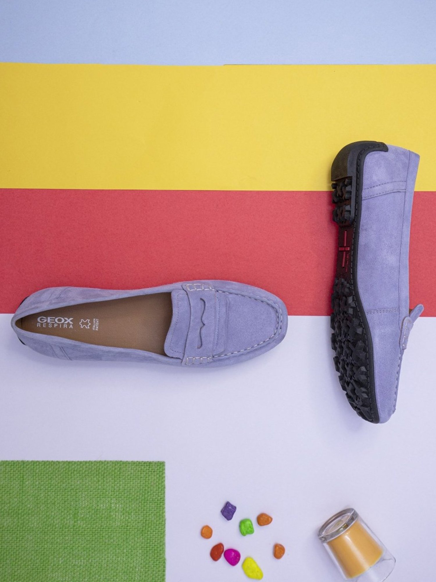 Geox Women's D Kosmopolis+Grip Purple Loafers