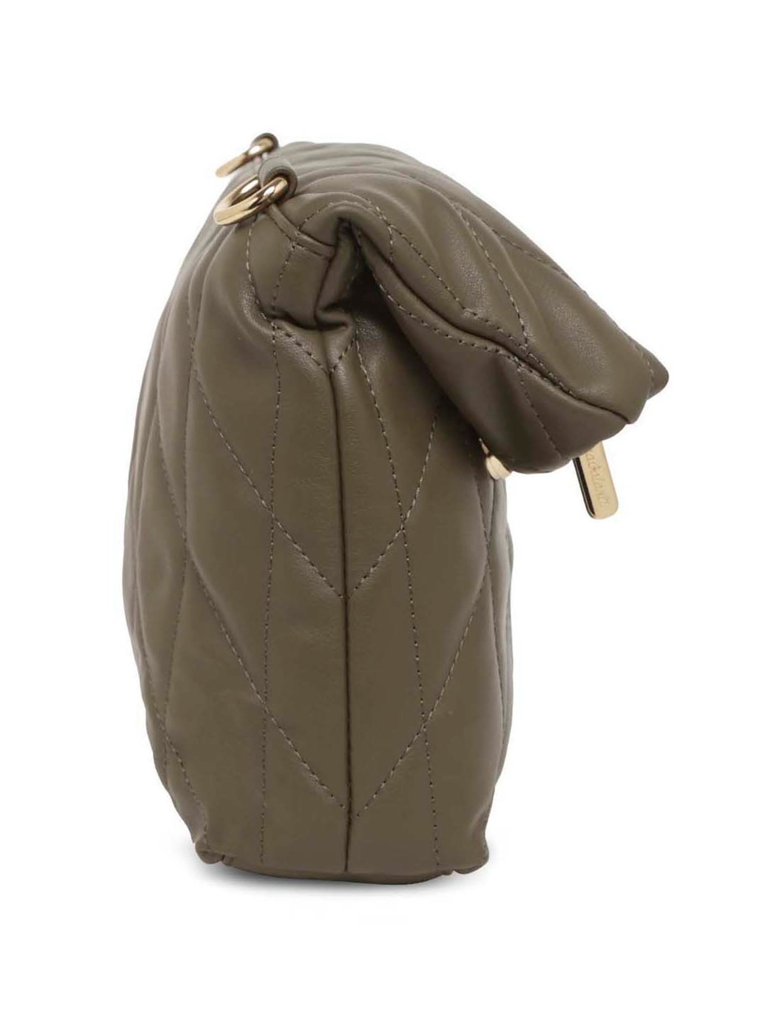 Marina Galanti Olive Quilted Medium Sling Handbag