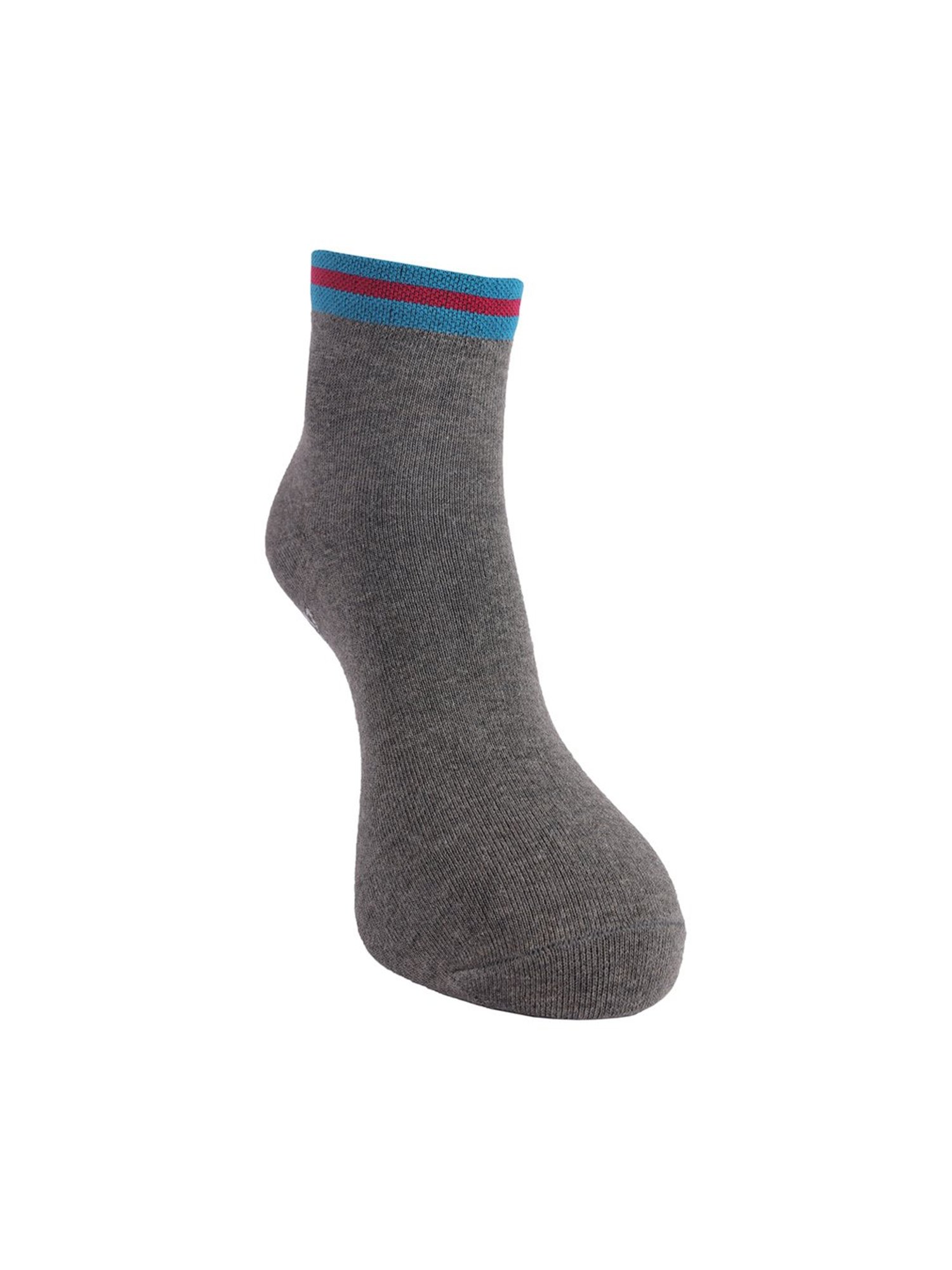 Dollar Dark Grey Ankle Length Socks (Pack of 3)
