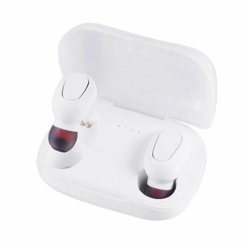True Wireless Earbuds Bluetooth Headphones Touch Control with Wireless Charging Case IPX5 Waterproof TWS Stereo Earphones in-Ear Built-in Mic Headset Premium Deep Bass for Sport