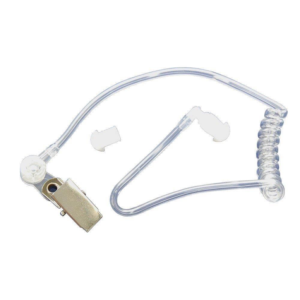 HQRP SET: 2PCS 2-Pin Hands Free with Earpiece and Push-to-talk Microphone for Motorola Radio Devices CP Series: CP88 CP040 CP100 CP125 CP150 CP200 CP250 CP300 plus HQRP UV Meter