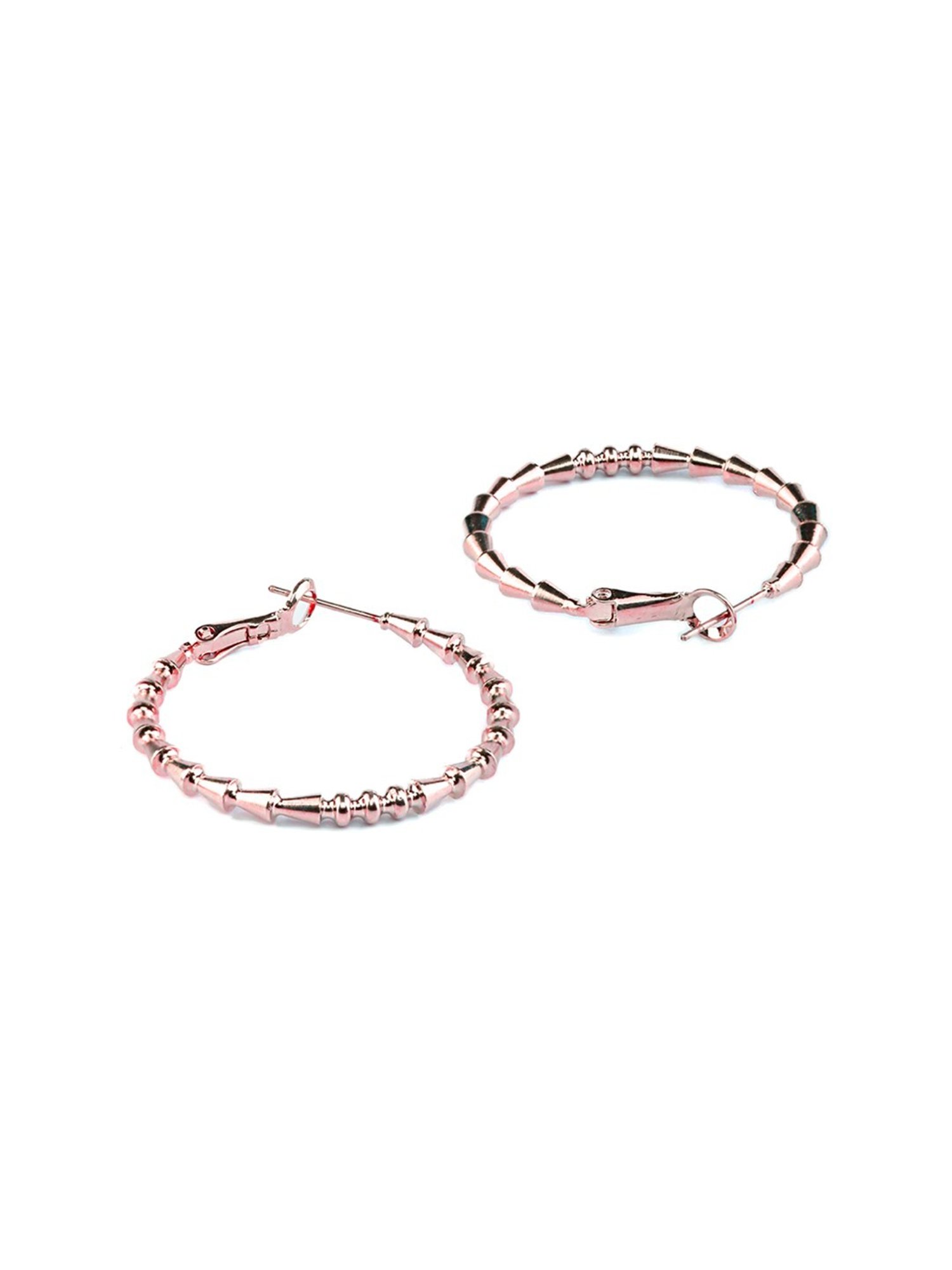 Priyaasi Modern Rose Gold Hoop Earrings
