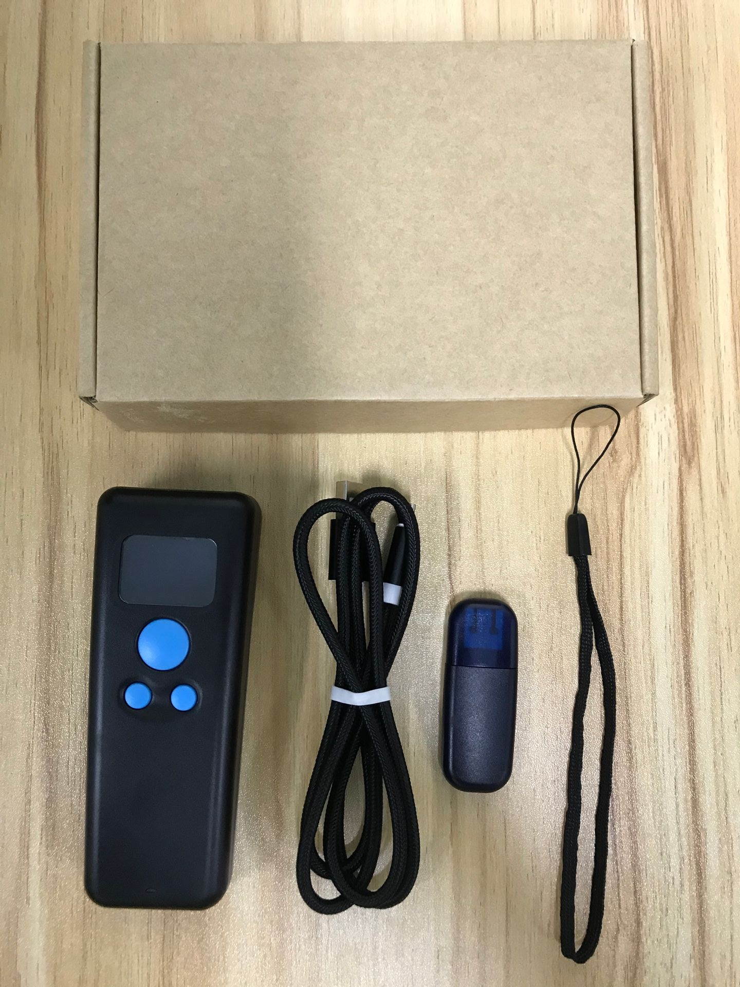1D CCD good quality bluetooth 2.4G Wired three modes handheld Portable small size  Barcode scanner reader with display USB  ios