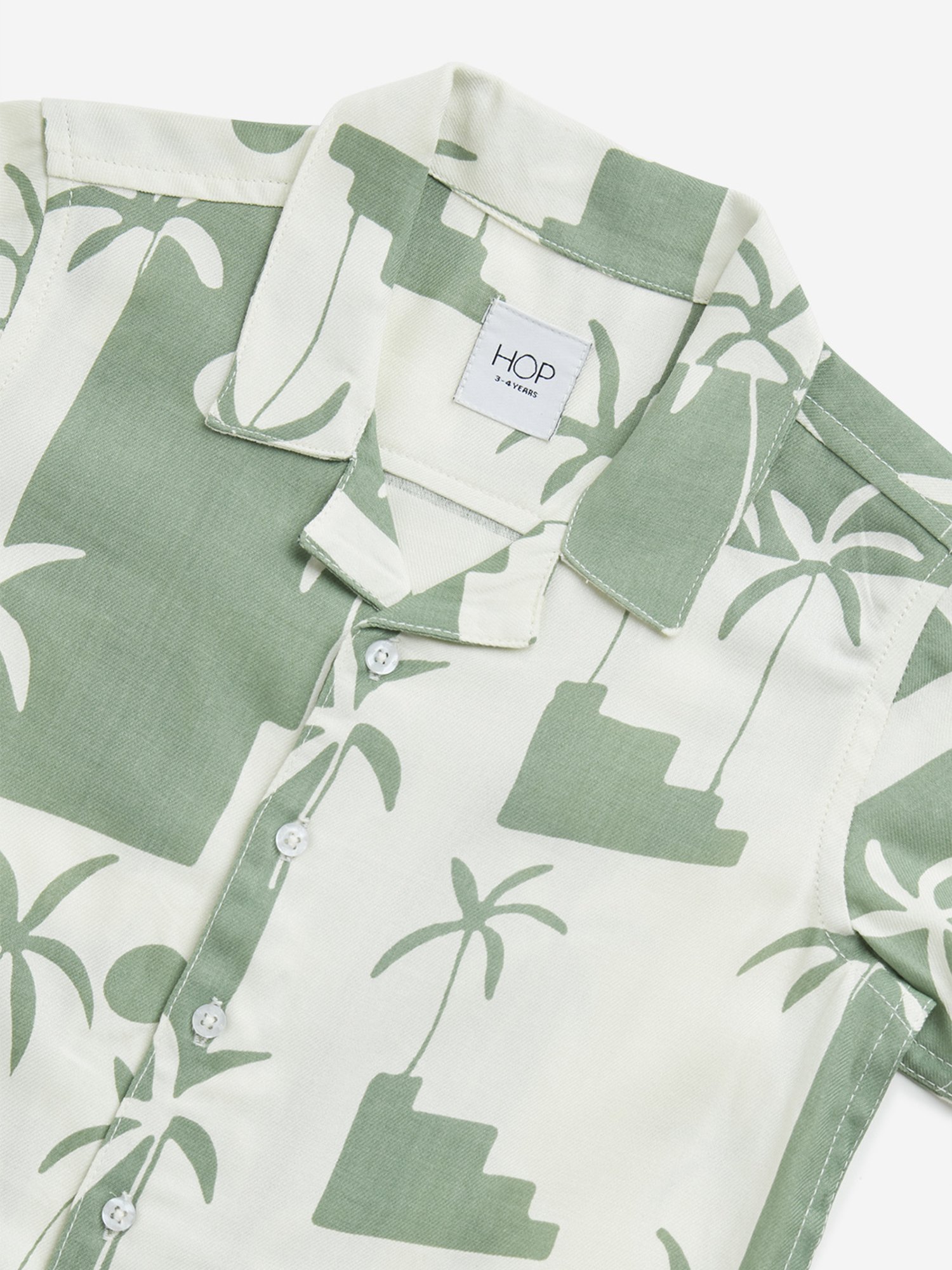 HOP Kids by Westside Sage Tropical-Inspired Resort-Fit Cotton Shirt