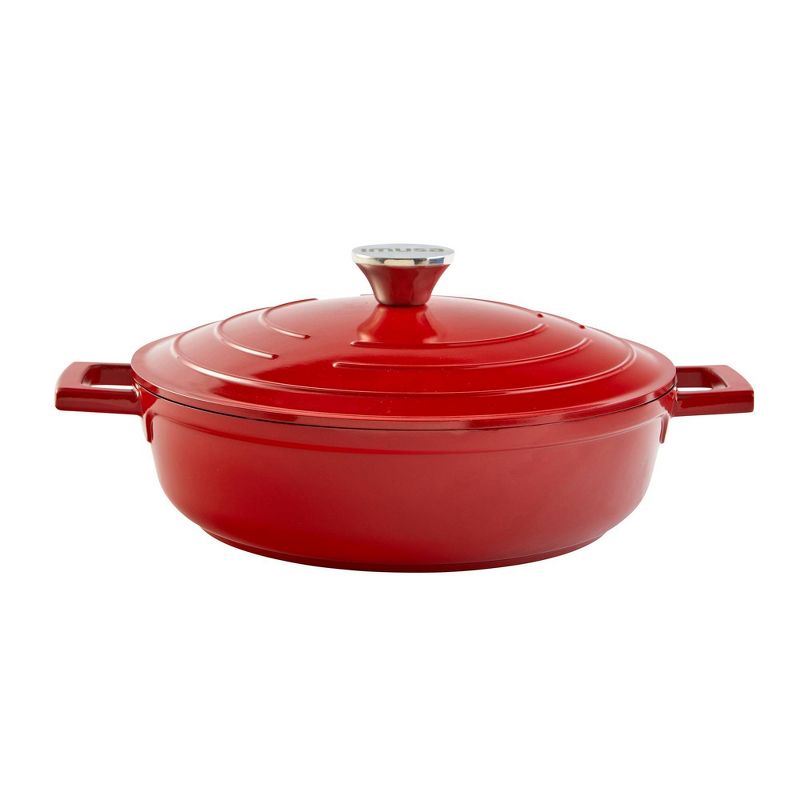 Imusa 4qt Red Cast Aluminum Arrocera with Lid