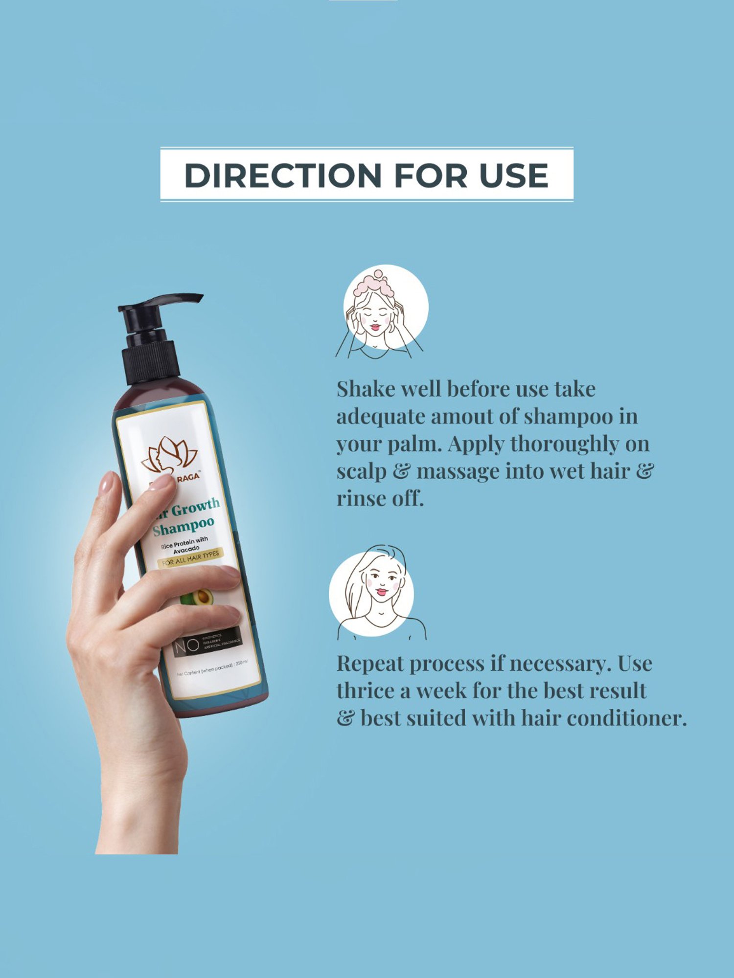 Earthraga Hair Growth Shampoo - 250 ml