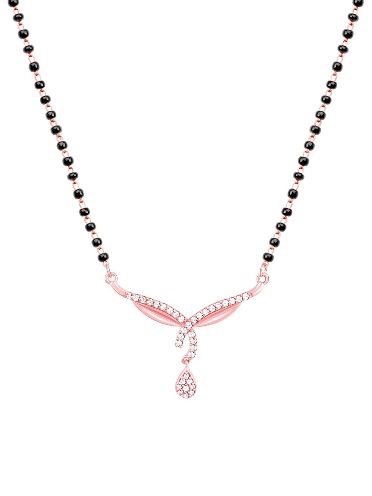 GIVA 92.5 Sterling Silver Rose Gold Vows of Love Mangalsutra