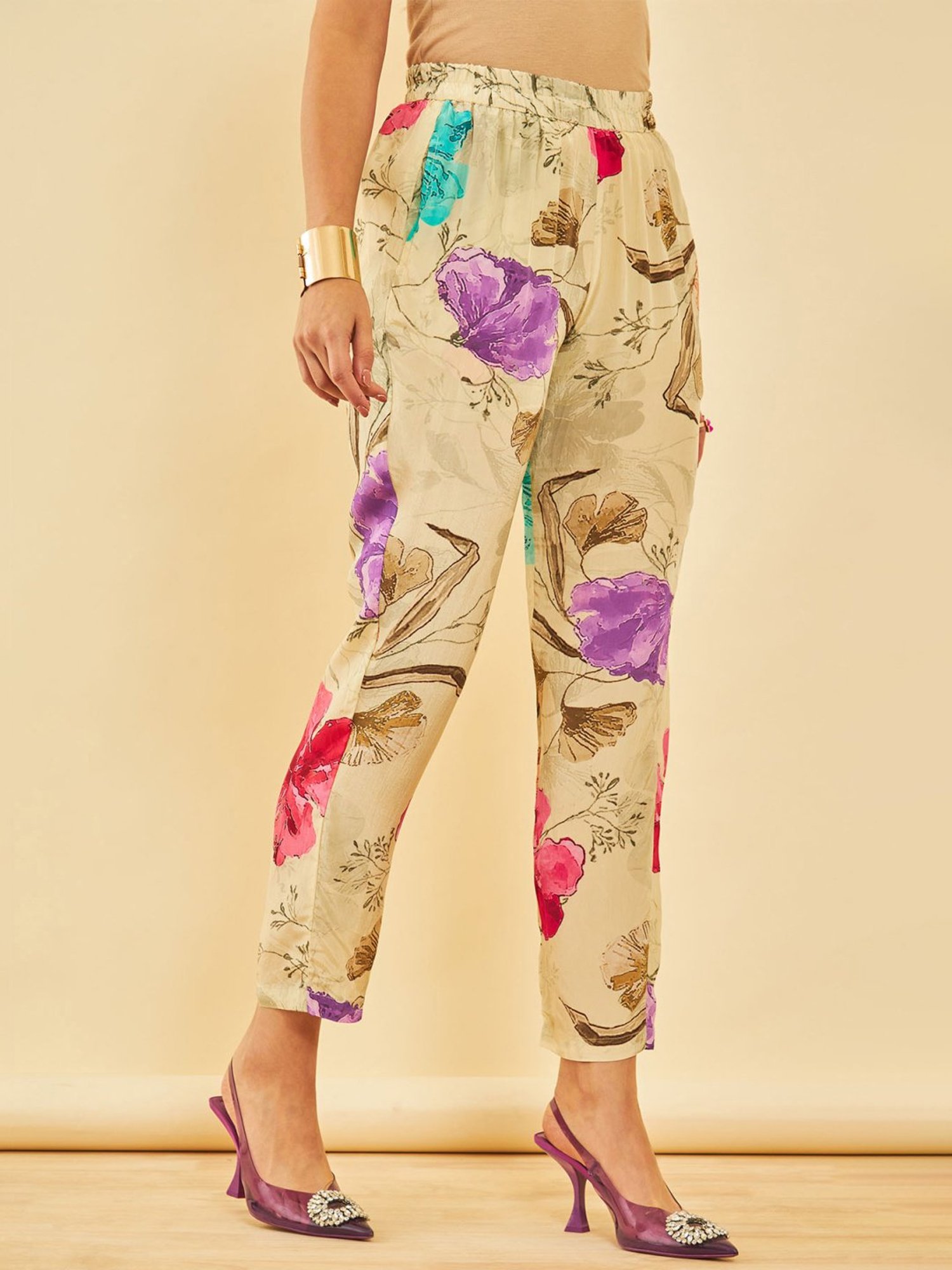 Melon by PlusS Blue Printed Shirt Pant Set