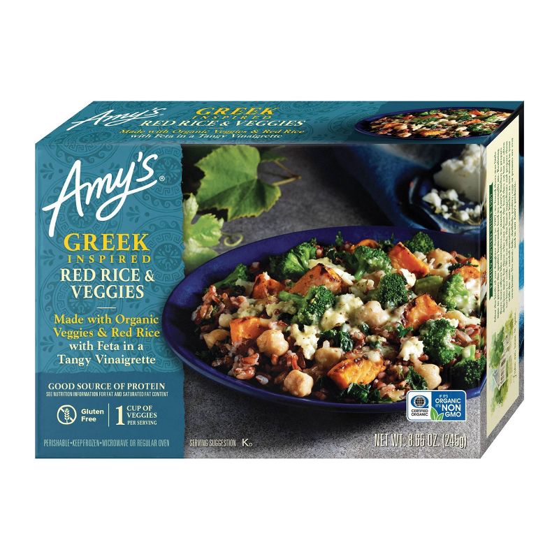 Amy's Greek Inspired Frozen Red Rice & Veggies - 8.65oz