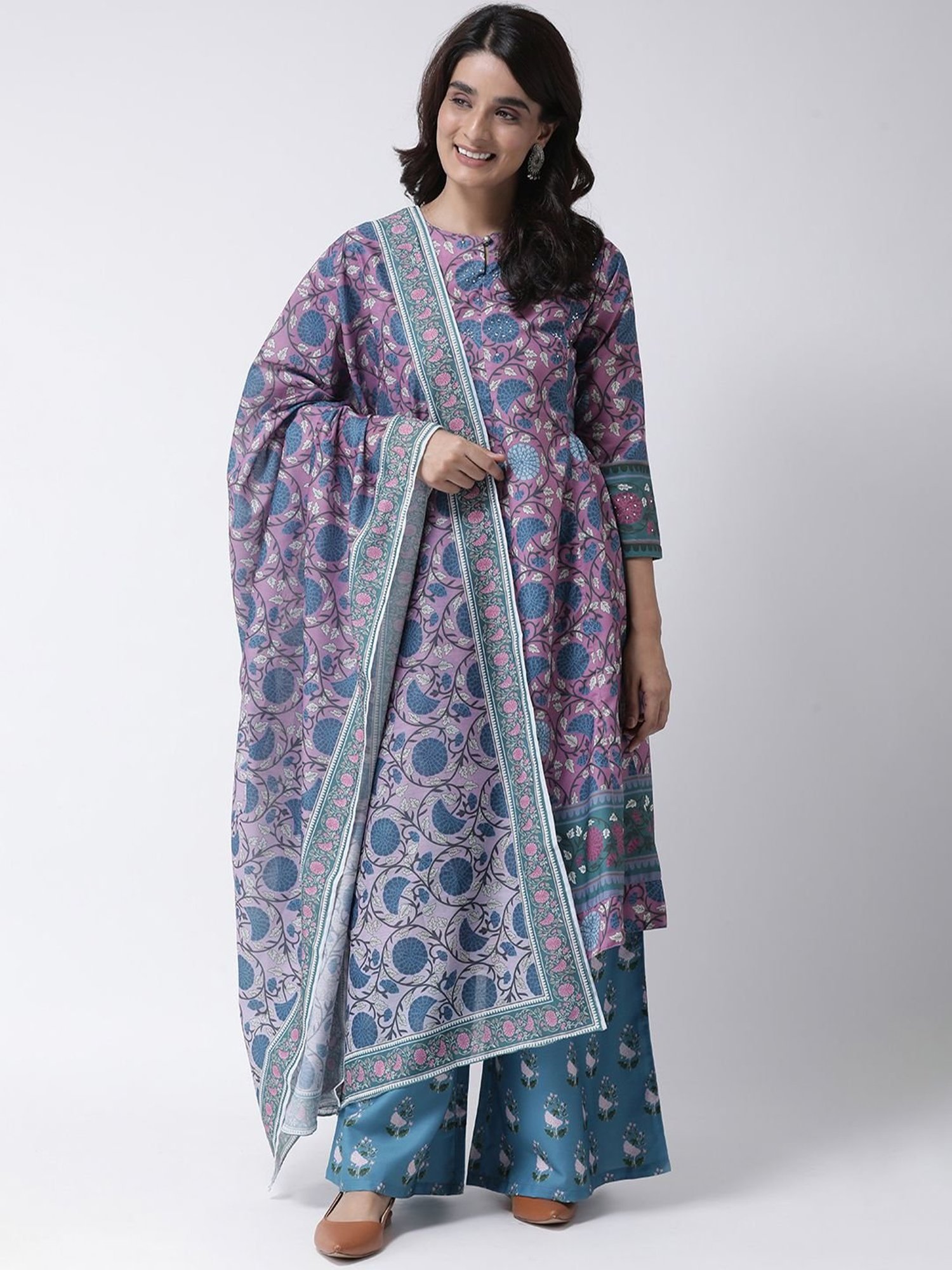 Hangup Purple Printed Dupatta