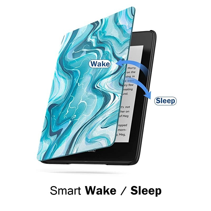 Case Fits Kindle Paperwhite (10th Generation, 2018 Releases), Thinnest Lightest Smart Shell Cover with Auto Wake/Sleep for  Kindle Paperwhite 2018 E-Reader - Black