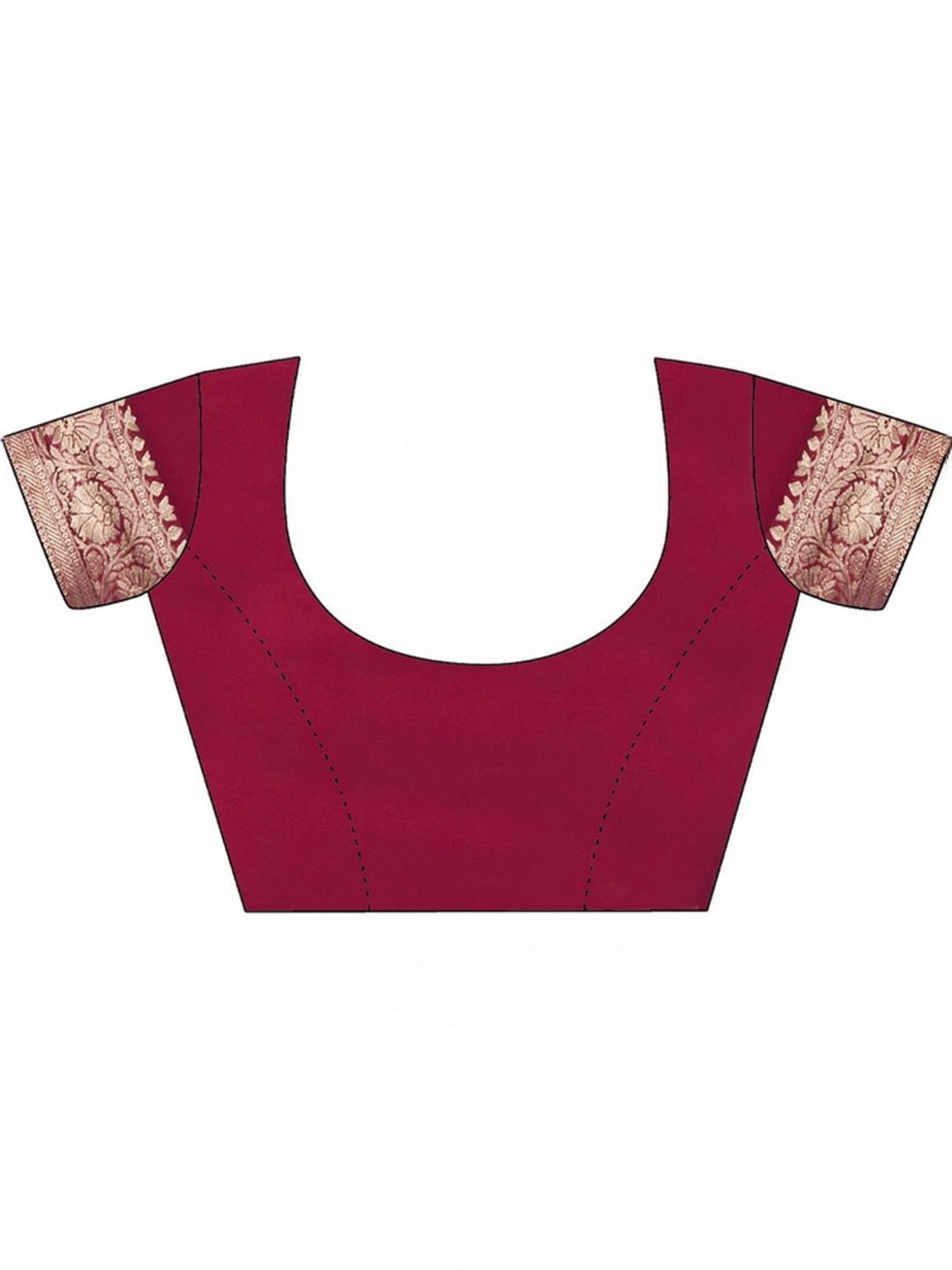 Satrani Pink Woven Saree With Unstitched Blouse