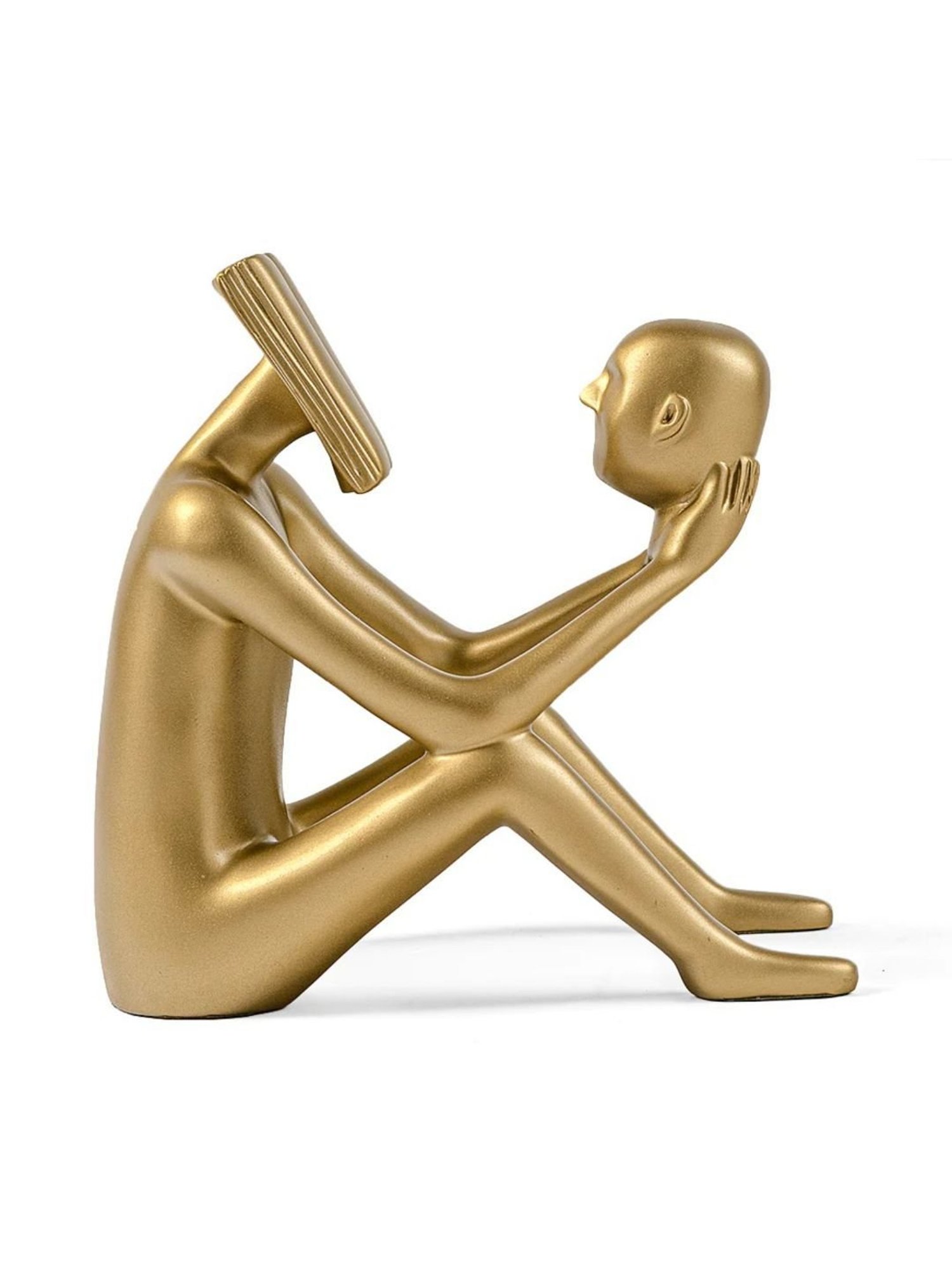 The Artment Gold Resin Book Reading Big Sculpture