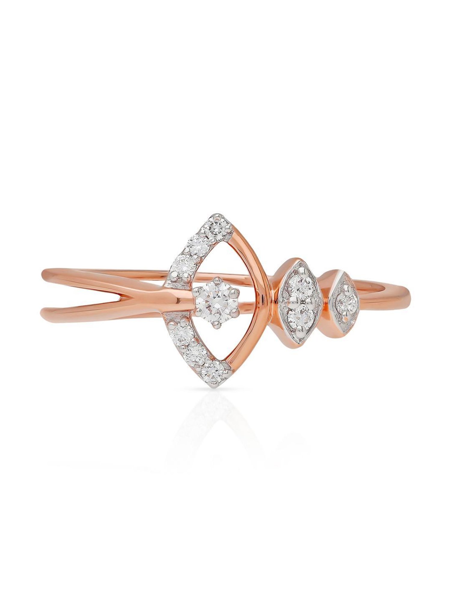 Malabar Gold and Diamonds 18k IGI Certified Diamond Rose Gold Ring for Women