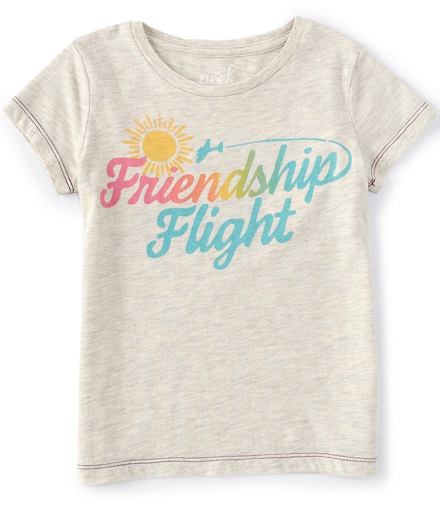 Peek Little/Big Girls 2T-12 Short-Sleeve Friendship Flight Graphic Tee