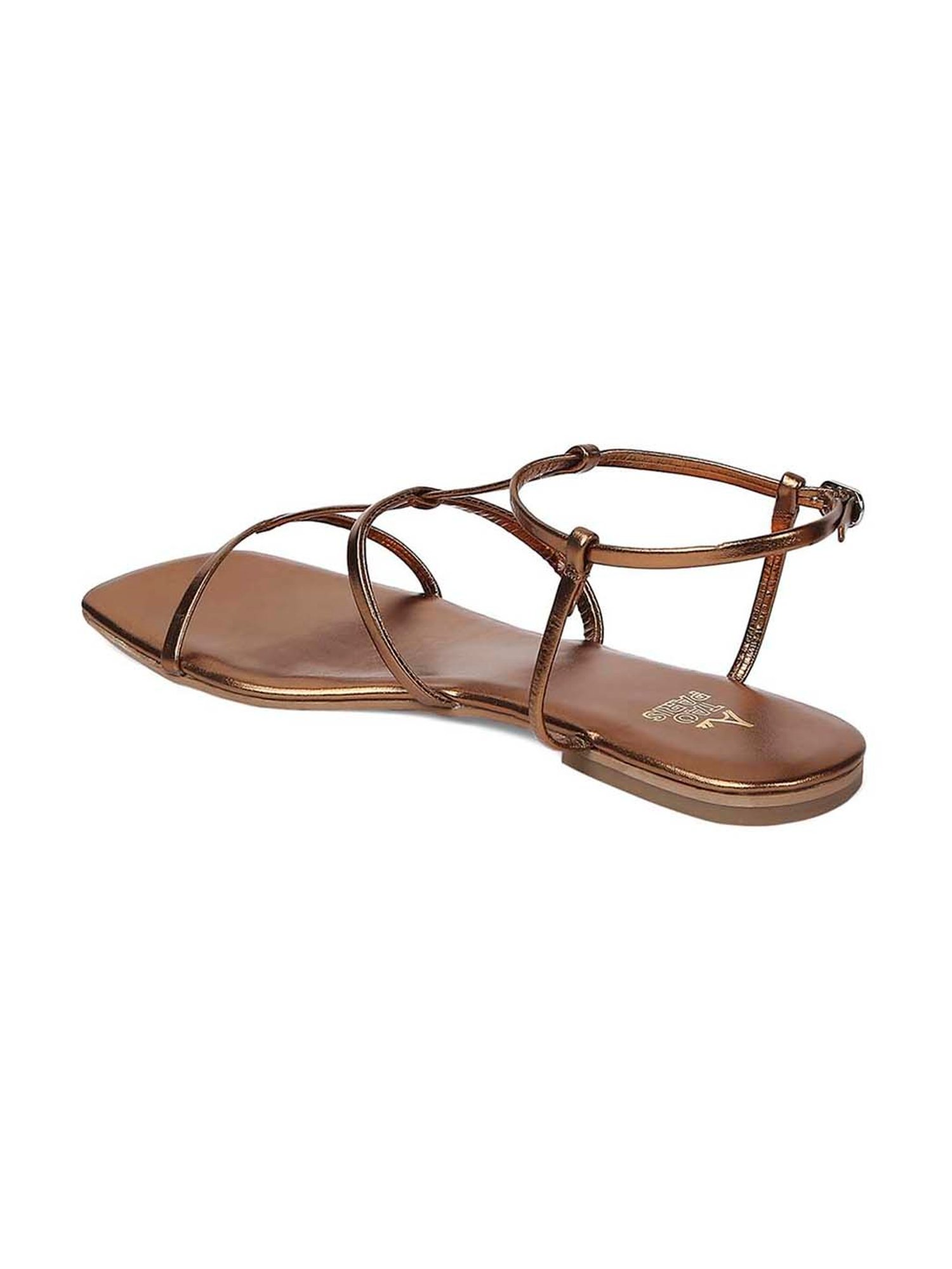 Tao Paris Women's Ankara Bronze Back Strap Sandals