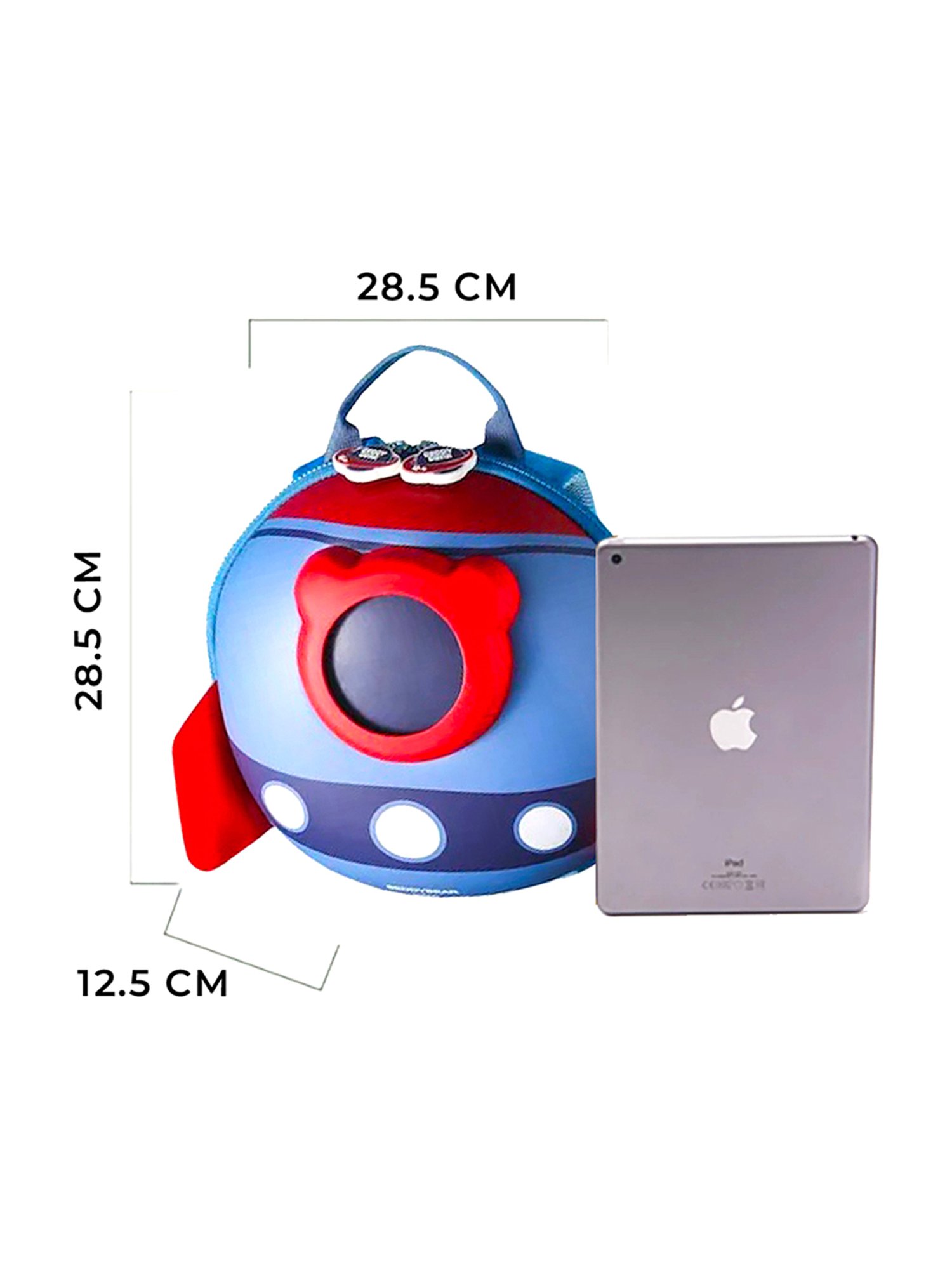 Little Surprise Box Space Capsule 3d Fins Blue Printed Backpack
