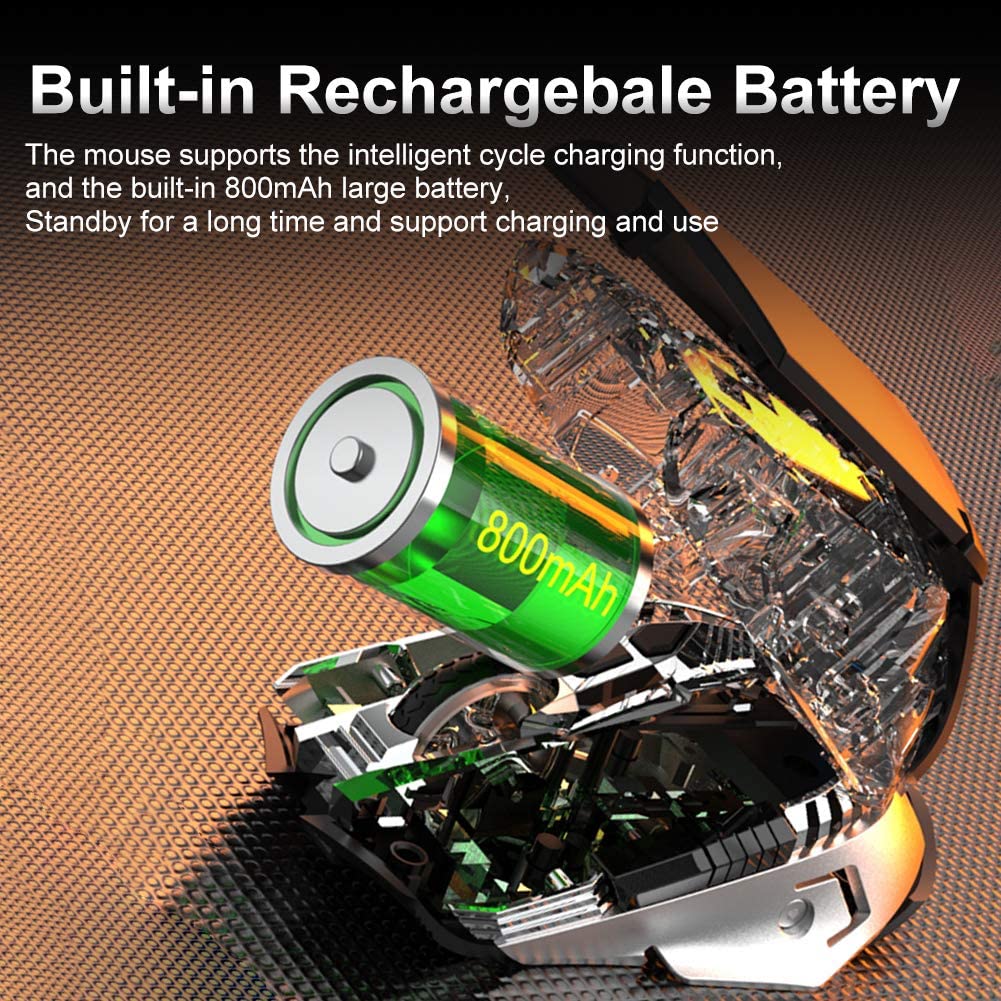 AULA RGB Gaming Mouse with Side Buttons Macro Programming 10000 DPI Adjustable 14 Key Wired USB Backlit Mouse for Desktop Laptop - H510 White