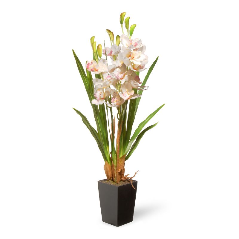 33" White Orchid Flowers - National Tree Company