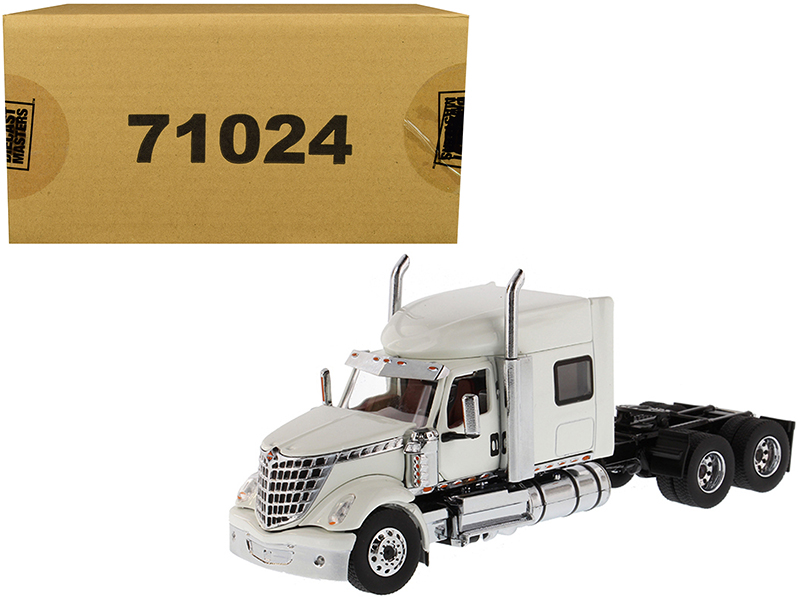 2010 International Lonestar Truck Tractor White 1/87 (HO) Scale Model Car by Brekina