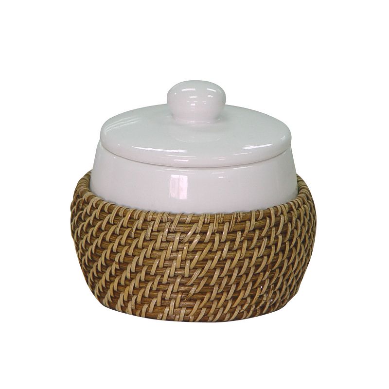 Hana Cotton Jar Bathroom Tumbler Honey - Elegant Home Fashions