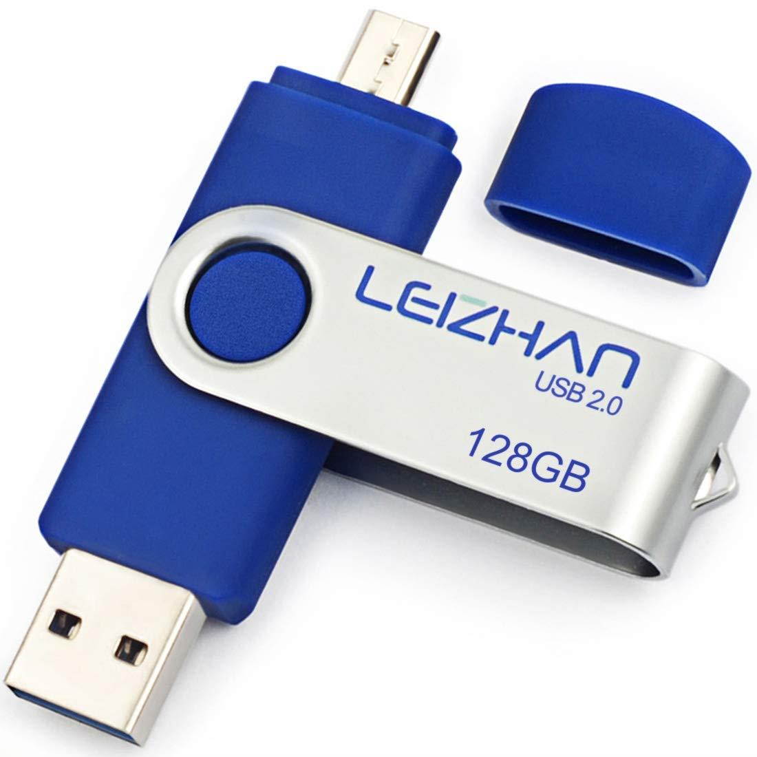 Flash Drive 128gb Thumb Drive Micro Phone Pendrive USB 2.0 OTG Pen Drive Android Memory Stick Blue Jump Drive