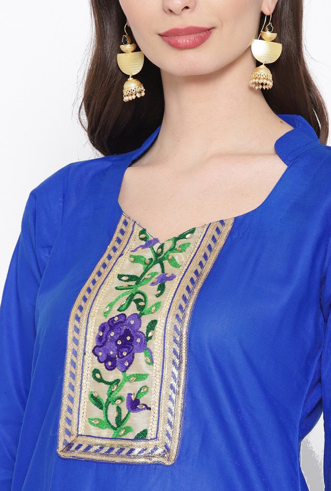 Salwar Studio Red Embroidered Blouse