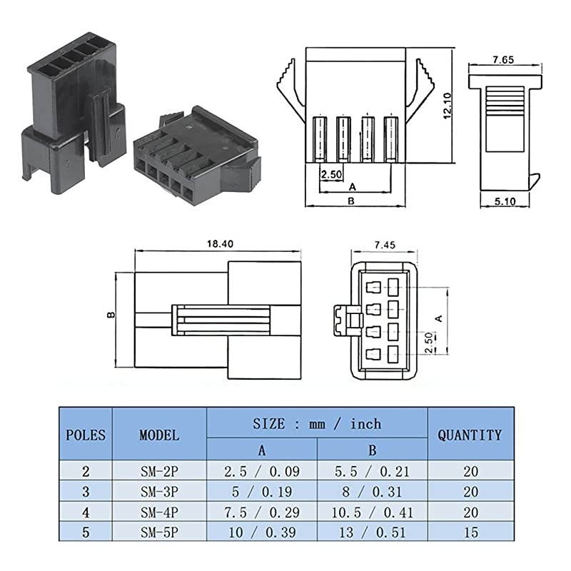 560Pcs 254mm Pitch 2 3 4 5 Pin with SN2 Crimping Tools Dupont JST SM 2 3 4 5 Pin MaleFemale Plug Housing MaleFemale Pin Header Crimp Terminals Connector Kit