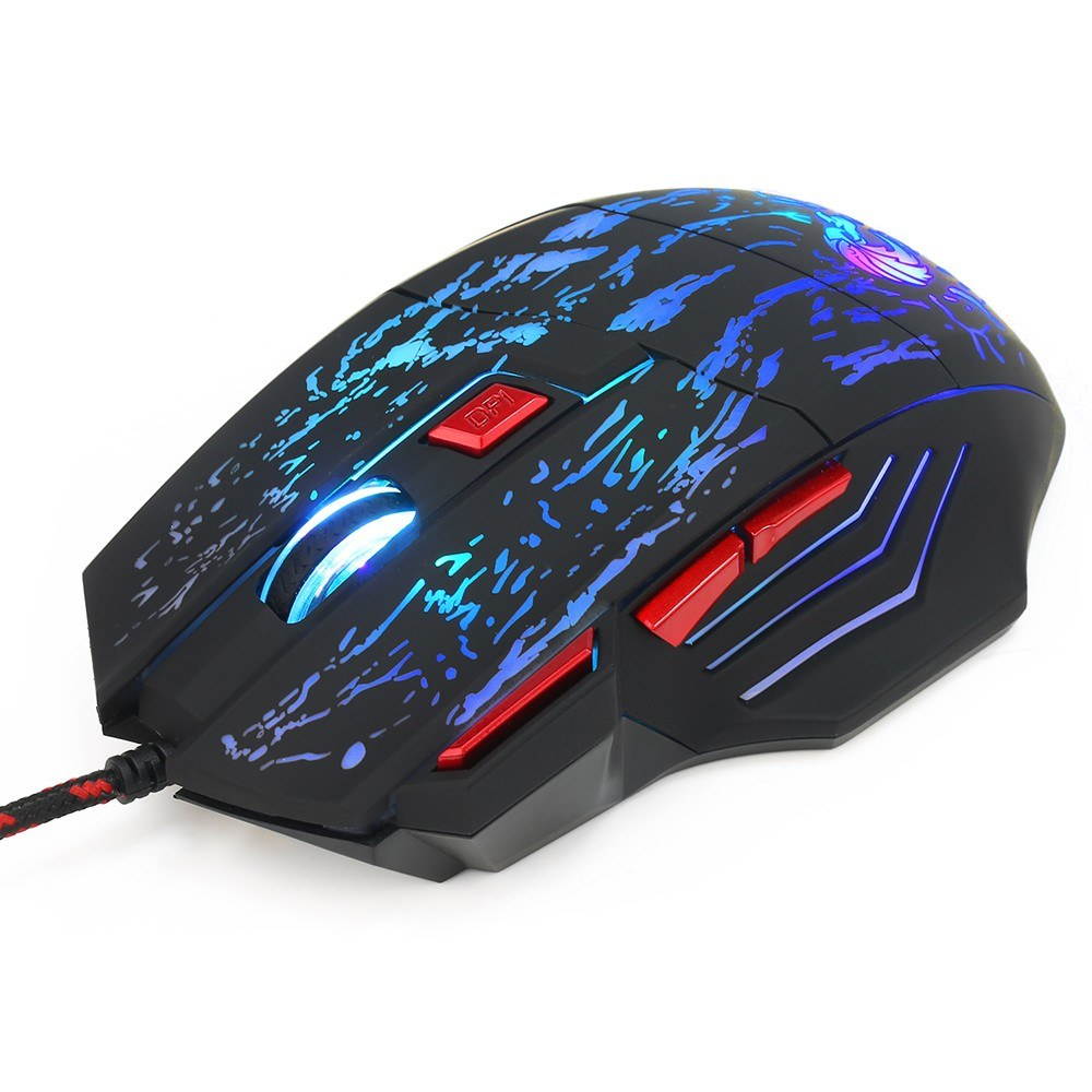 HXSJ H300 USB Wired Gaming Mouse Ergonomic Mice with Breathing Light 5500DPI 7 Buttons for PC Laptop