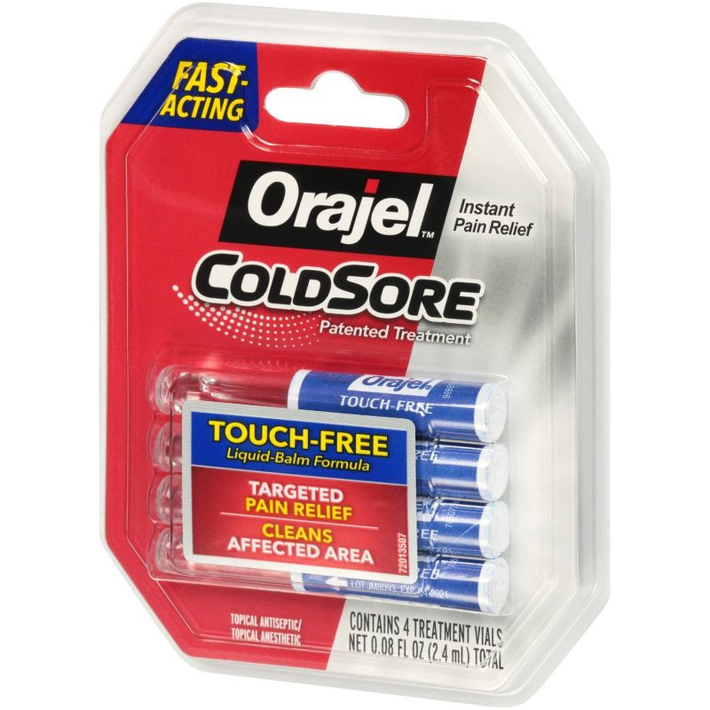 Orajel Single Dose Touch-Free Applicator Cold Sore Treatment - 4pk