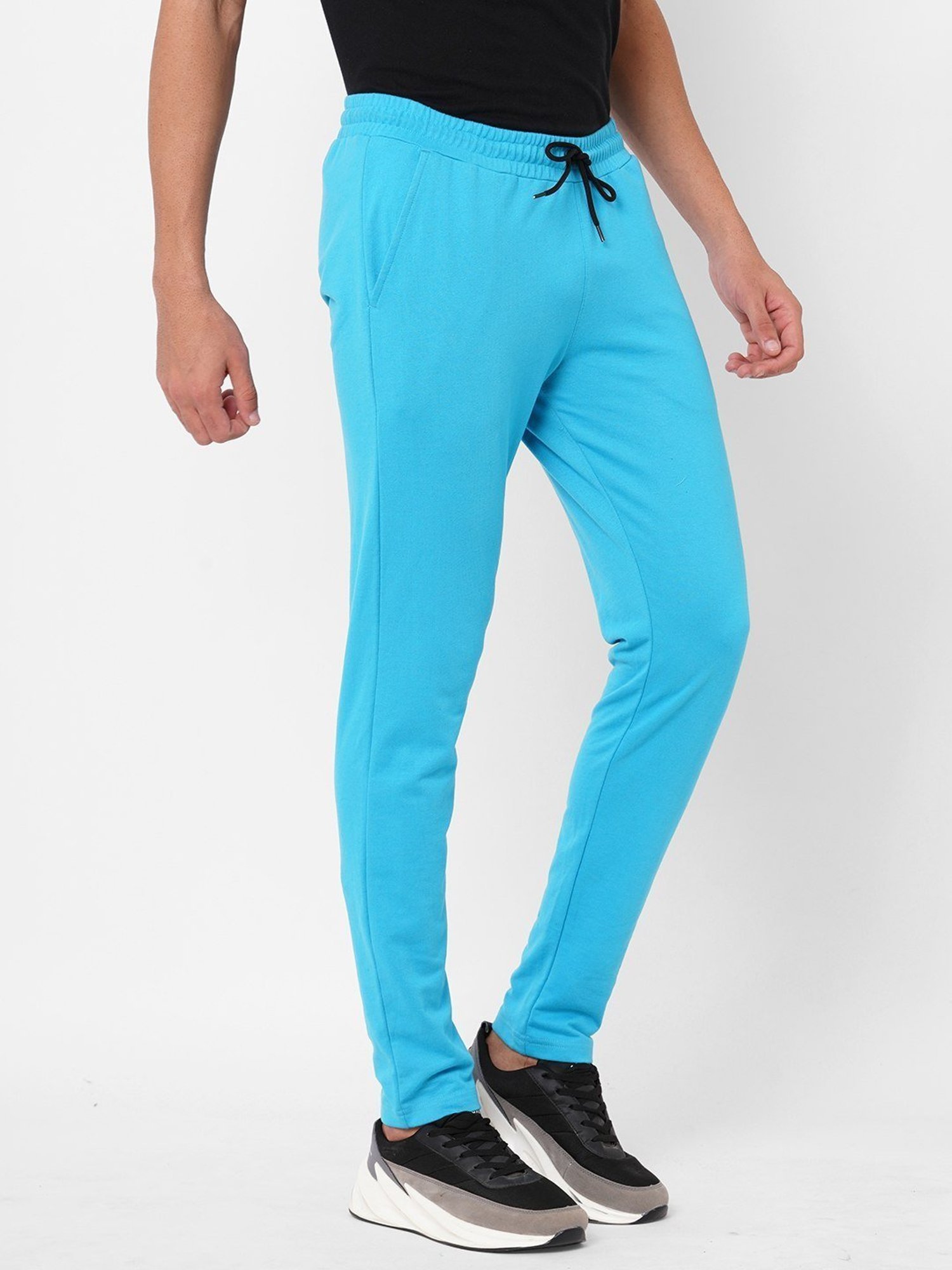 Fitz Turquoise Blue Slim Fit Trackpants