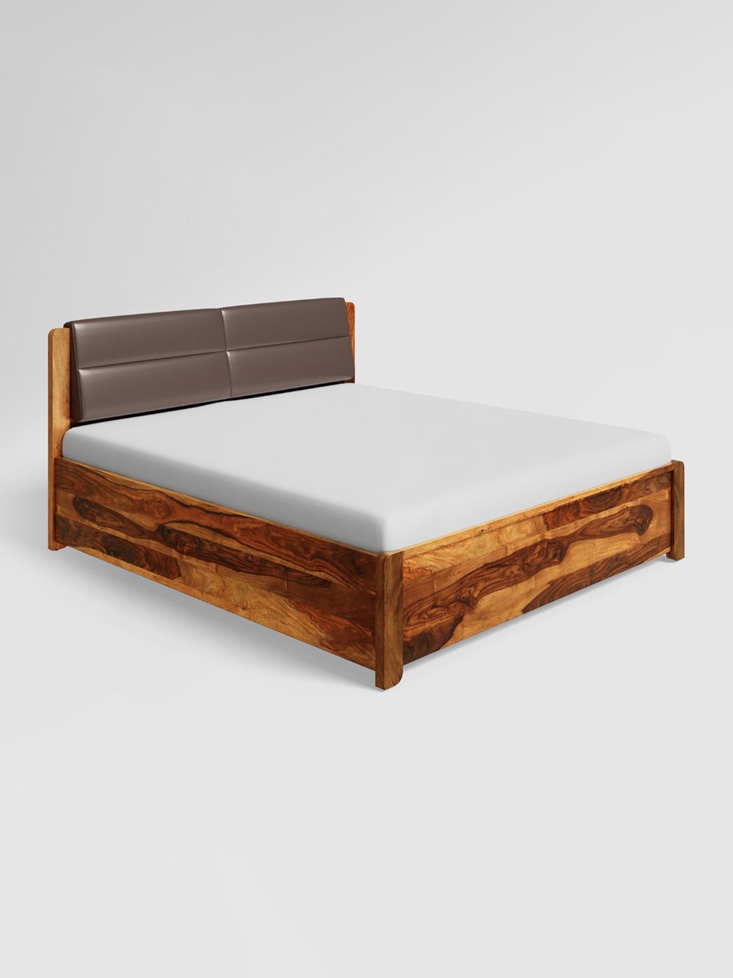 Nilkamal Riva Black Engineered Wood King Size Bed with Storage