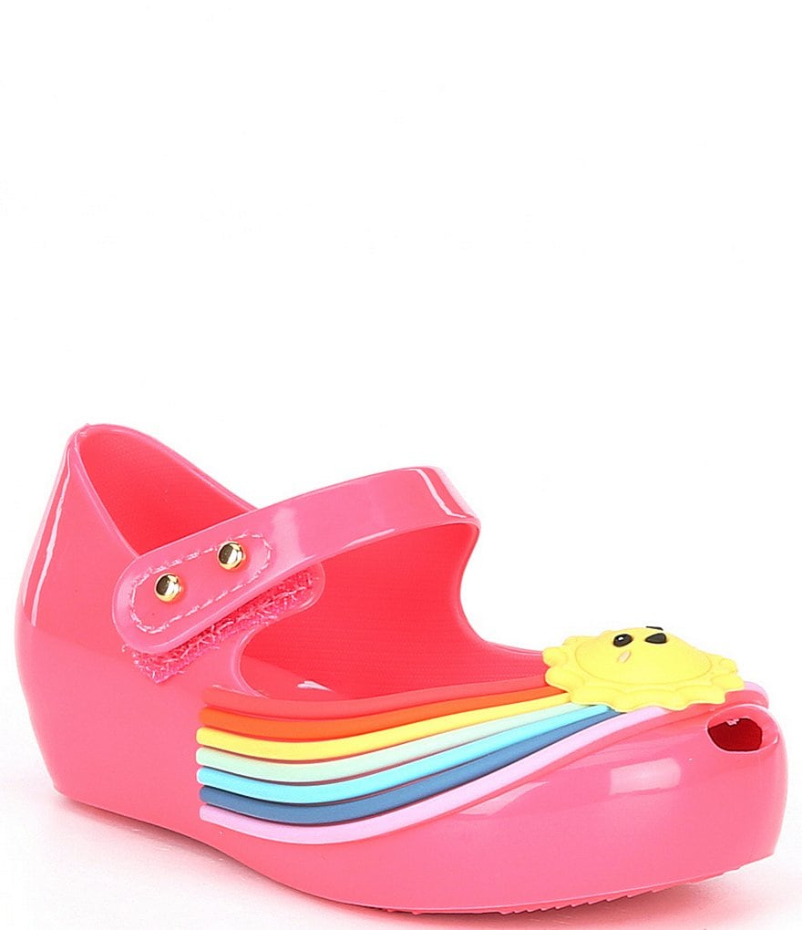 Mini Melissa Girl's Mini Ultra Girl Sunny Day Peep Toe Mary Janes (Infant)